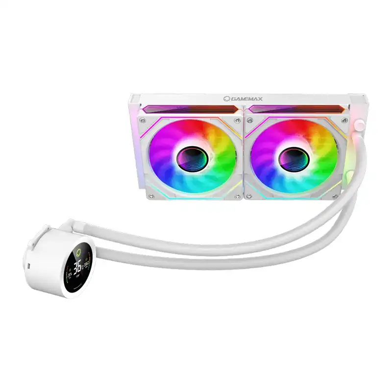 خنک کننده پردازنده گیم مکس مدل IceBurg 240 Digital White-1