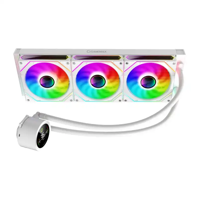 خنک کننده پردازنده گیم مکس مدل IceBurg 360 Digital White-1