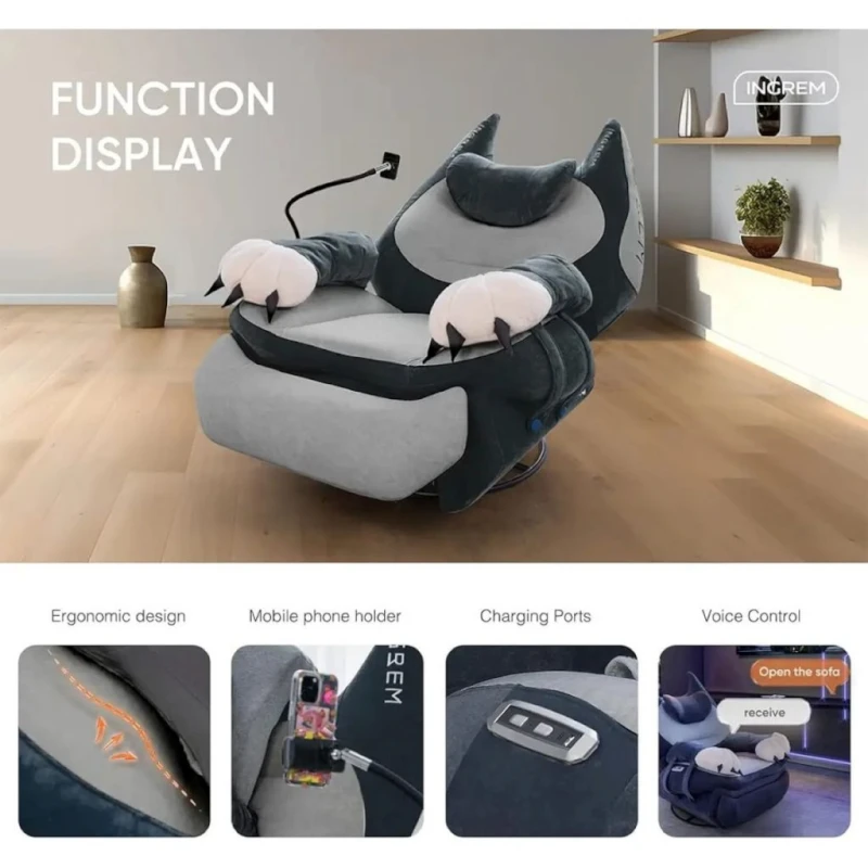 استیشن گیمینگ اینگریم Smart Recliner Black-2