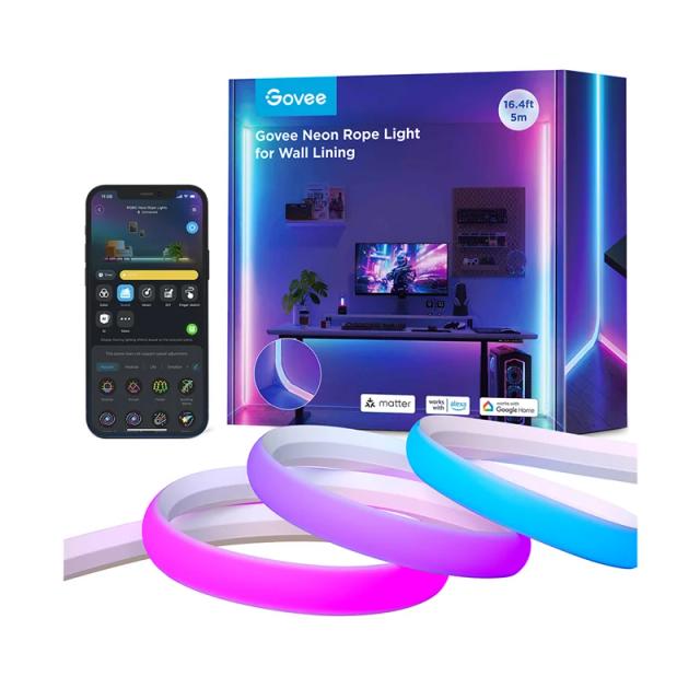 ریسه هوشمند نئون فلکسی قابل برش 5 متری گووی مدل Neon Rope H6641