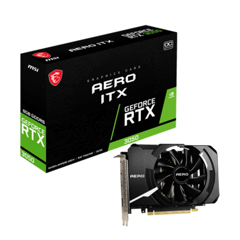 کارت گرافیک ام اس آی مدل RTX 3050 AERO ITX 8GB OC-0