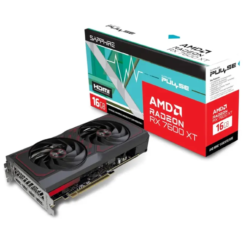 کارت گرافیک سافایر مدل Pulse Radeon RX 7600 XT OC 16GB