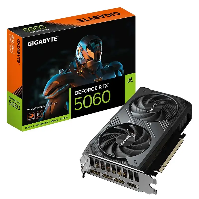 کارت گرافیک گیمینگ گیگابایت مدل RTX 5060 WINDFORCE MAX OC 8GB