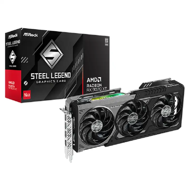  9070XT STEEL LEGEND DARK 16GB کارت گرافیک ازراک مدل -0
