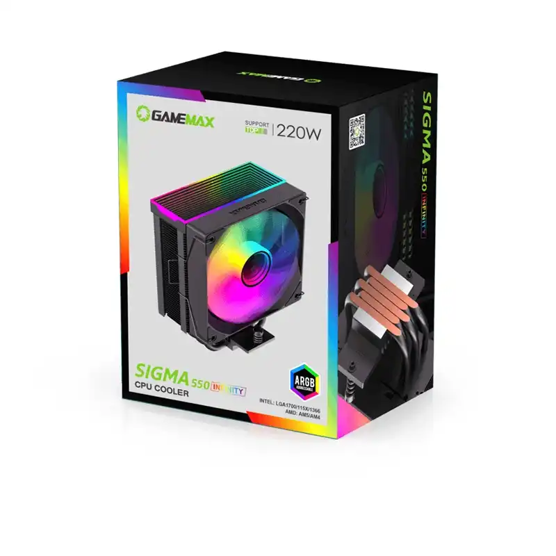 خنک کننده پردازنده گیم مکس مدل Sigma 550 Infinity Black-9
