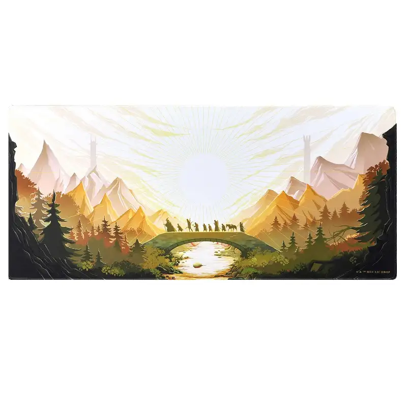 موسپد گیمینگ Drop + The Lord of the Rings™ Fellowship Desk Mat Gold
