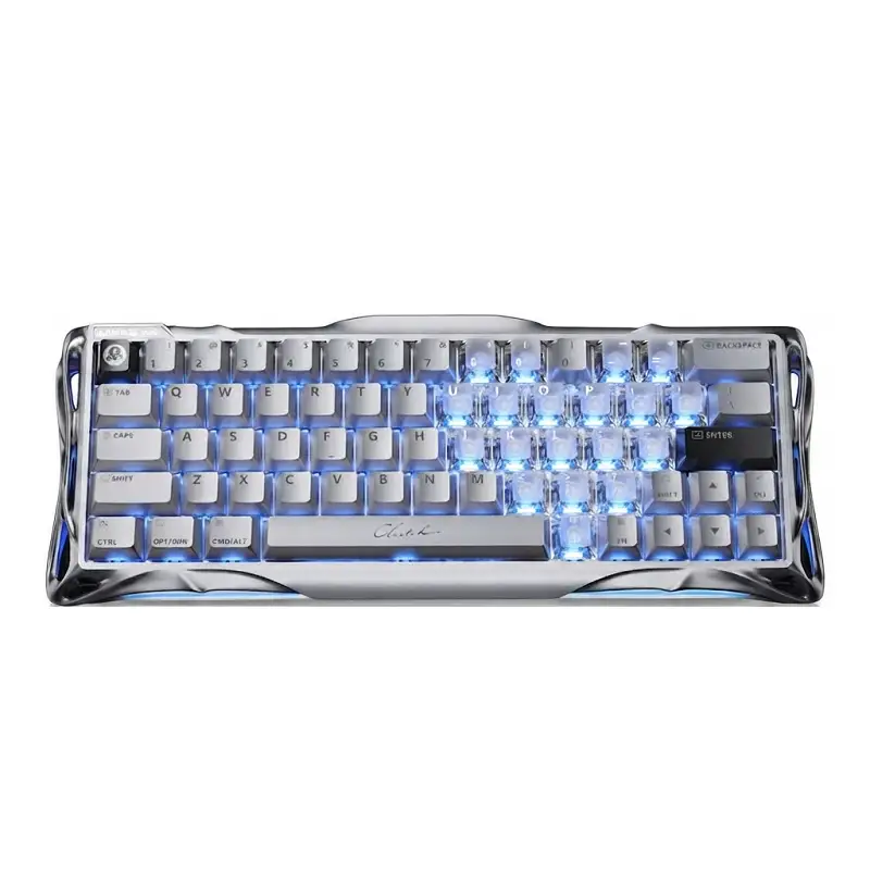 کیبورد گیمینگ گراوا استار مدل MERCURY V60 PRO 60% CHROME SILVER 