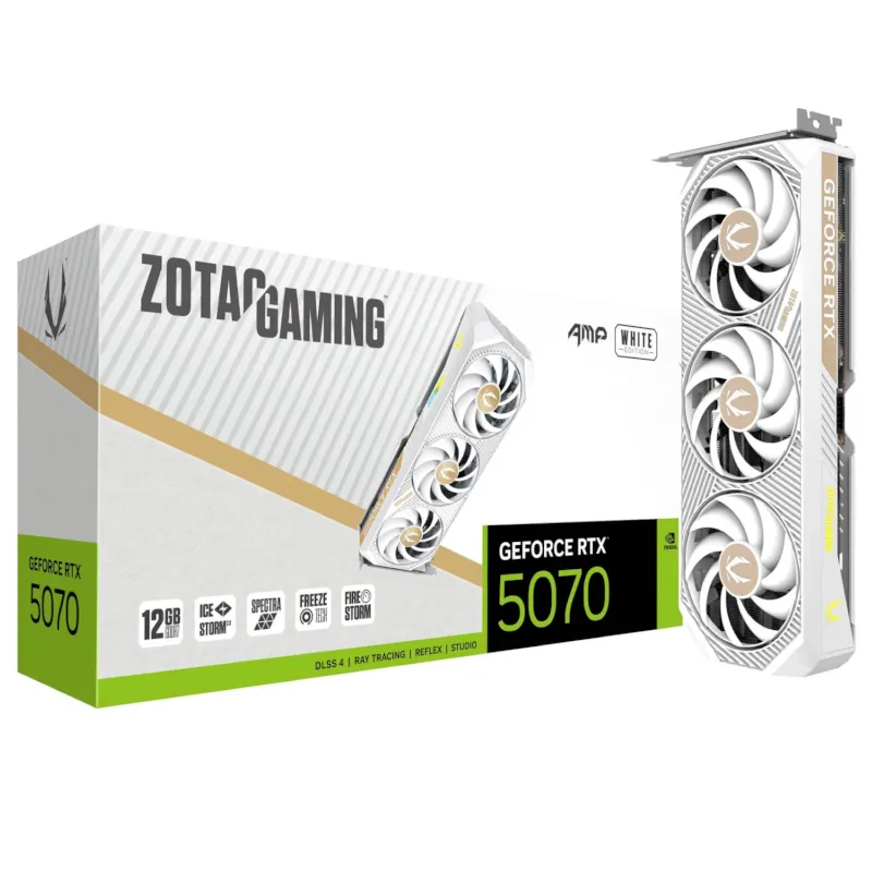 کارت گرافیک زوتک مدل RTX 5070 AMP 12GB White Edition