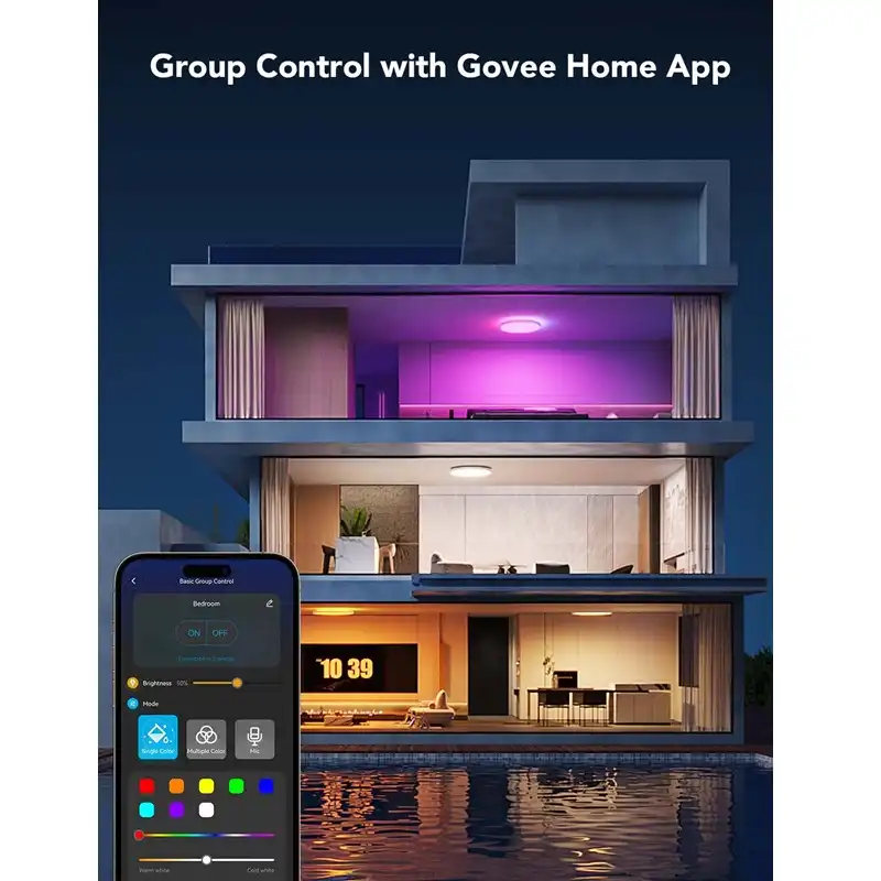 چراغ سقفی هوشمند 30 سانتی گووی Govee Smart Ceiling Light 1S H80A1-3