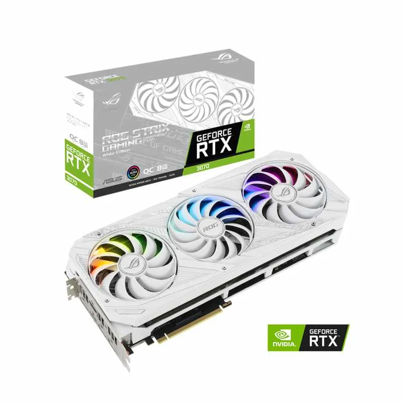 کارت گرافیک ایسوس مدل ROG Strix RTX 3070 8GB White OC-0