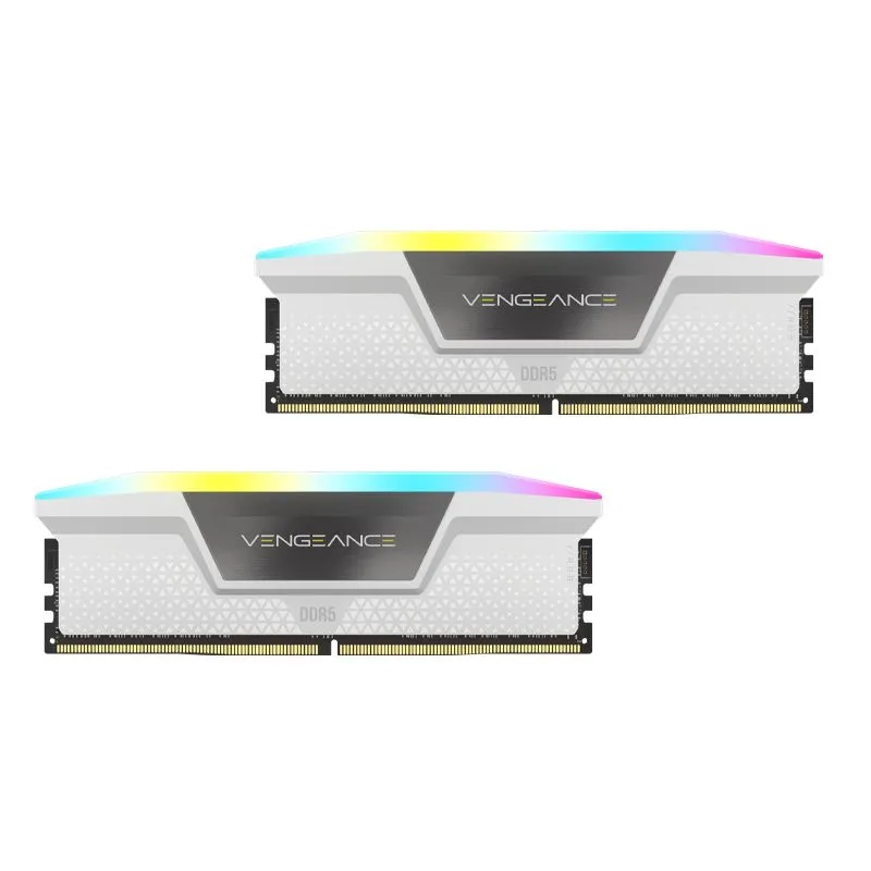 رم کورسیر مدل Vengeance RGB White DDR5 32GB 16GBx2 5200MHz CL40