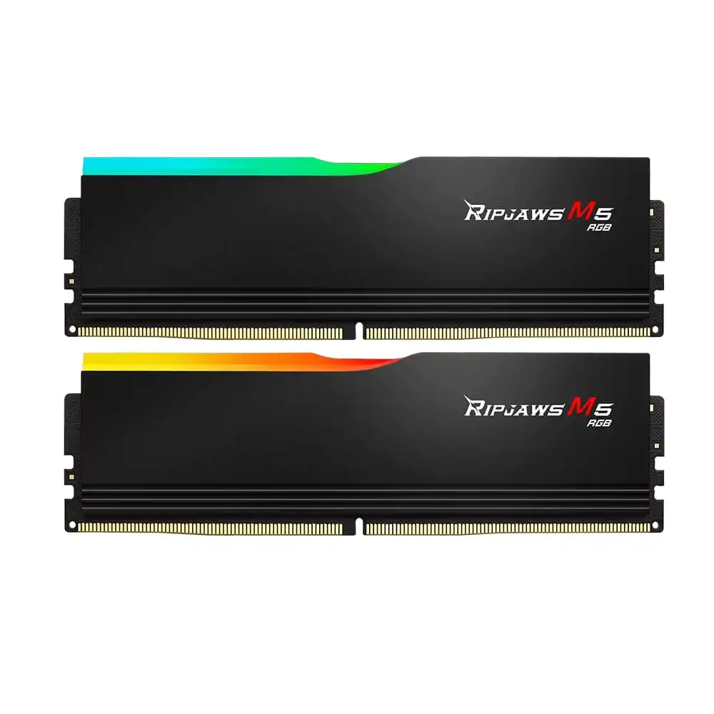 رم جی اسکیل مدل Ripjaws M5 RGB 32GB 16x2 6000Mhz CL36 BLACK INTEL XMP