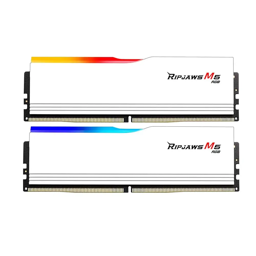 رم جی اسکیل مدل RIPJAWS M5 RGB 32GB 16x2 6000Mhz CL36 WHITE INTEL XMP