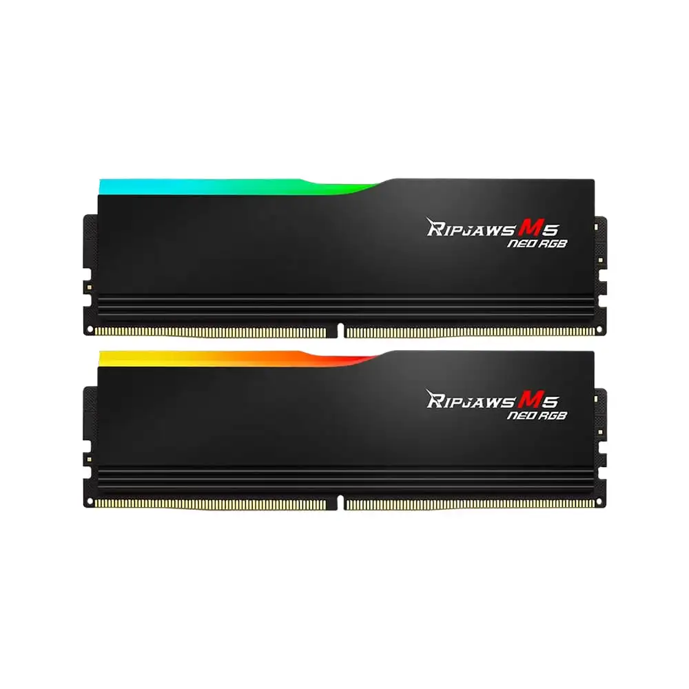 رم جی اسکیل مدل GSKILL RAM Ripjaws M5 NEO RGB 32GB 16x2 6000Mhz CL36 BLACK AMD EXPO-0