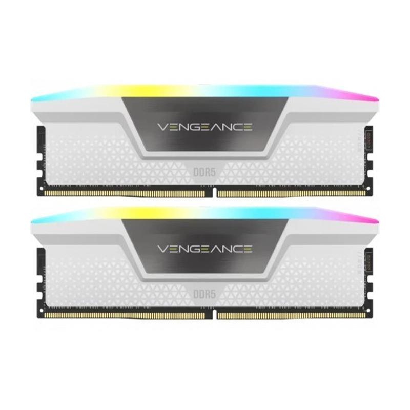 رم کورسیر مدل Vengeance RGB White DDR5 64GB 32GBx2 5200MHz CL40-0