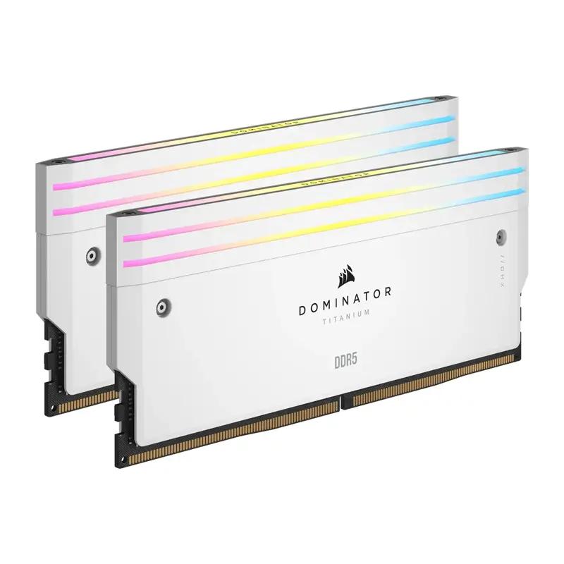 رم کورسیر مدل Dominator Titanium RGB DDR5 48GB 24GBx2 DDR5 6000MHz CL30 White-3