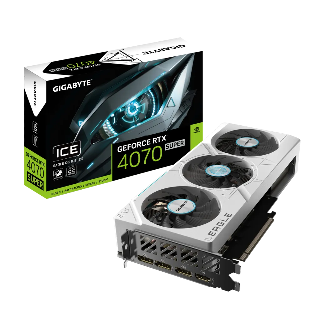 کارت گرافیک گیگابایت مدل GeForce RTX 4070 SUPER EAGLE ICE 12GB OC