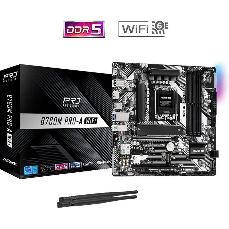 مادربرد گیمینگ ازراک مدل ASROCK B760M PRO-A WIFI DDR5-0