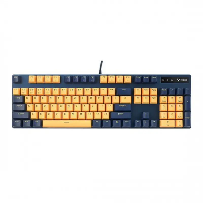 کیبورد گیمینگ رپو مدل V500 pro Yellow & Blue-0