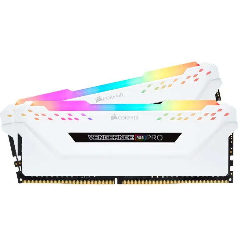 رم کورسیر مدل  Vengeance RGB PRO White DDR4 32GB 16GBx2 3200MHz CL16-0