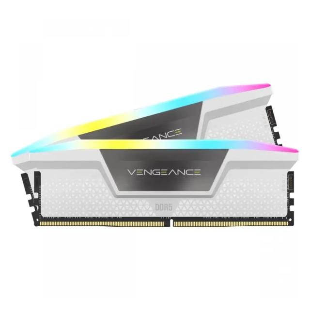 رم کورسیر مدل Vengeance RGB White DDR5 32GB 16GBx2 6000MHz CL40