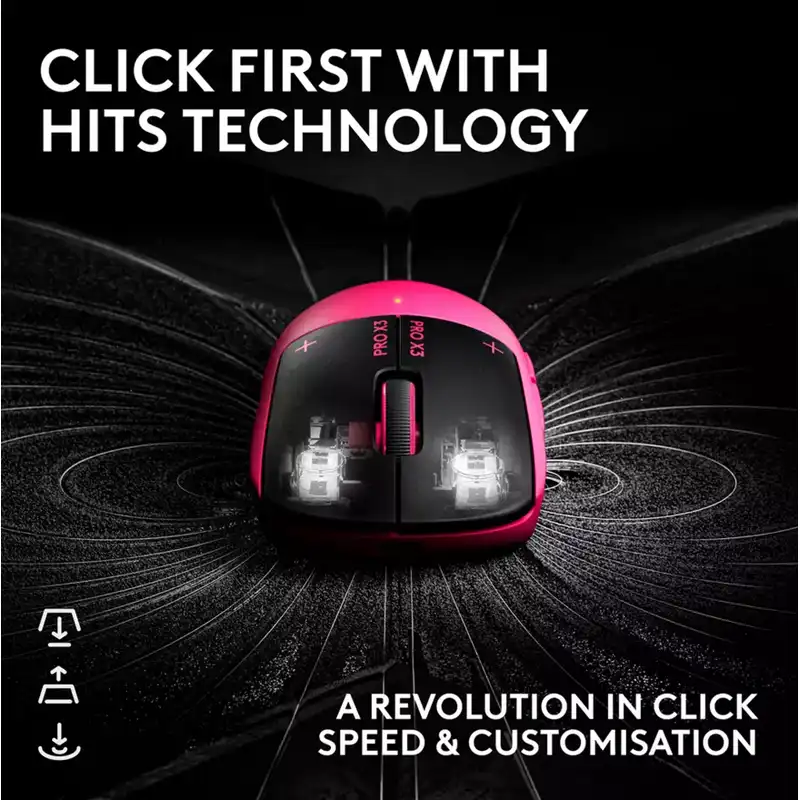 موس گیمینگ لاجیتک مدل Logitech G PRO X3 SUPERSTRIKE - Pink-2