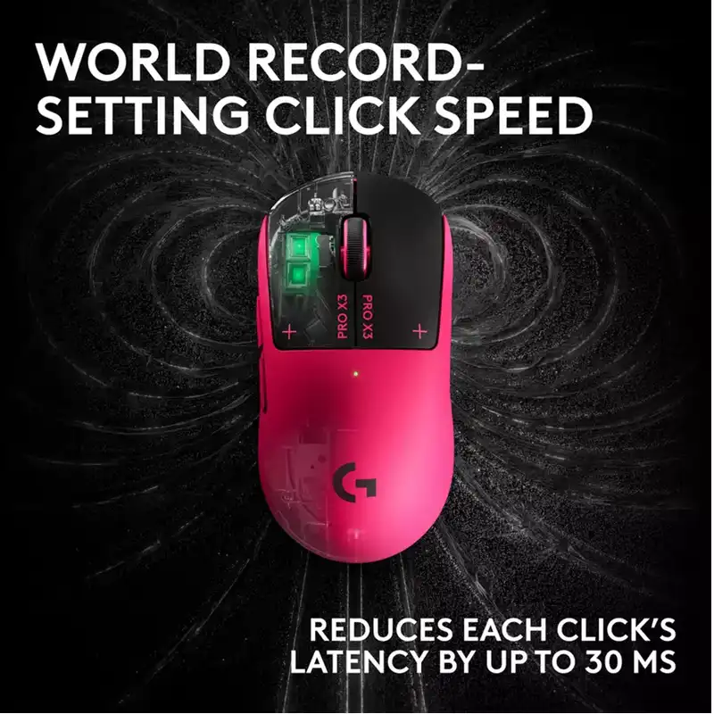 موس گیمینگ لاجیتک مدل Logitech G PRO X3 SUPERSTRIKE - Pink