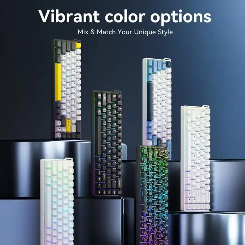 کیبورد گیمینگ ایجز مدل AJAZZ AK680 V2 Ice Island SW Magnetic Black-Gray-Yellow RGB-3
