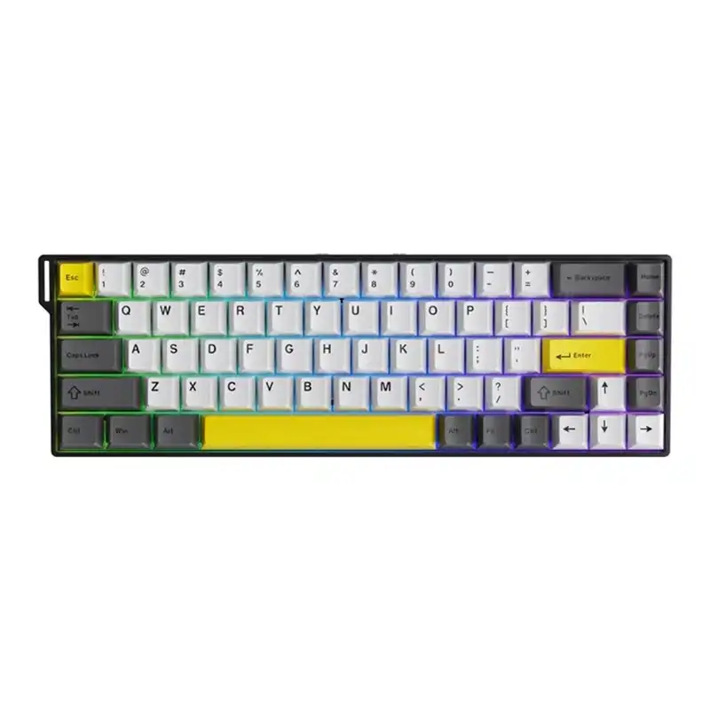 کیبورد گیمینگ ایجز مدل AJAZZ AK680 V2 Ice Island SW Magnetic Black-Gray-Yellow RGB