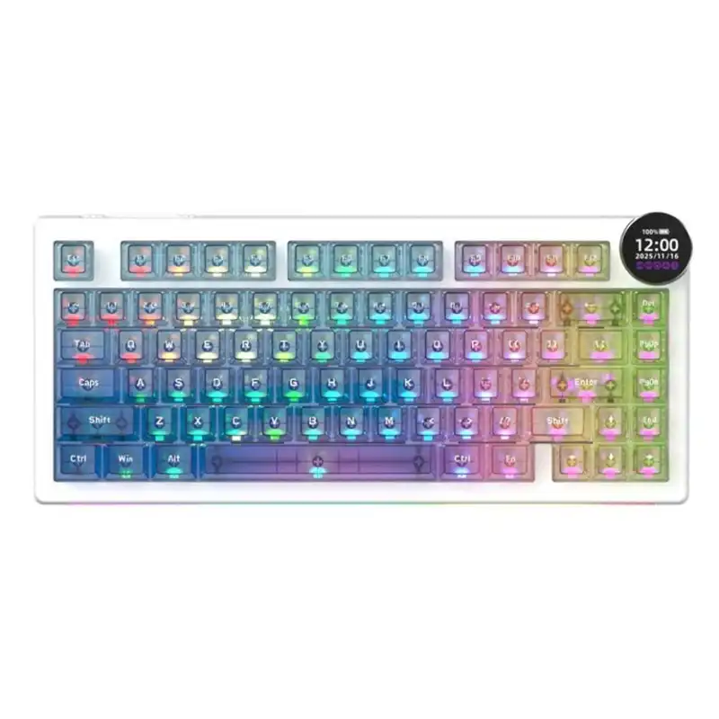 کیبورد گیمینگ ایجز مدل AJAZZ AK820 V2 PRO Wireless Gradient Multicolor-0