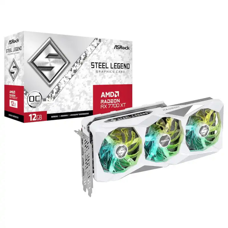 کارت گرافیک ازراک مدل AMD Radeon™ RX 7700 XT Steel Legend 12GB OC