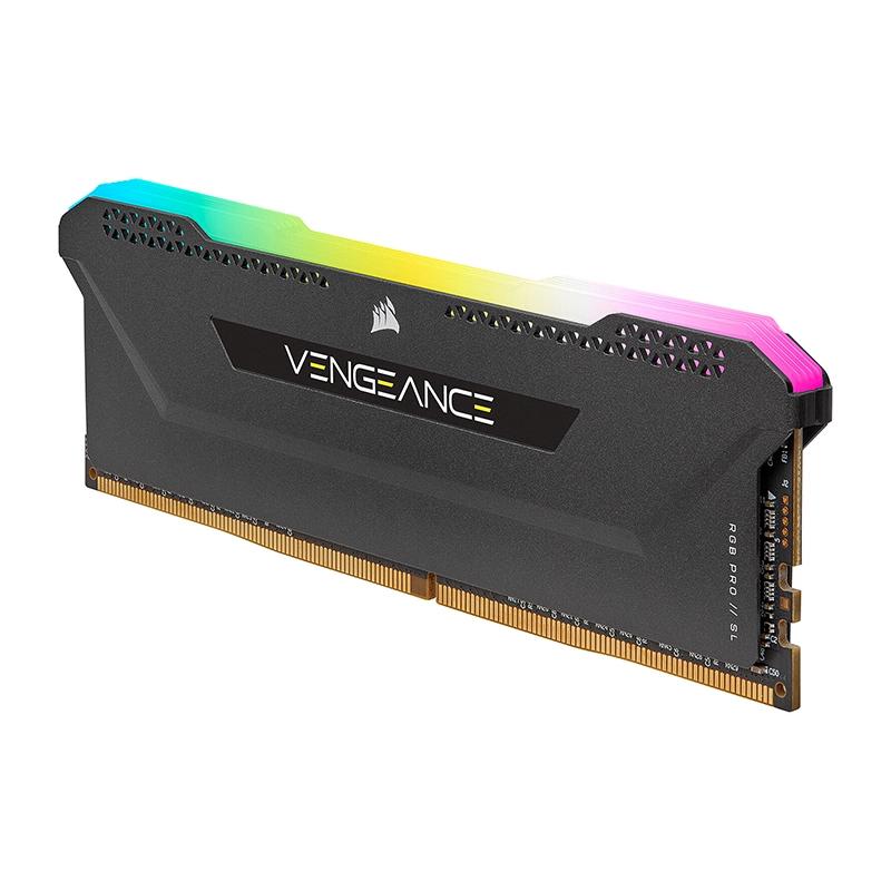رم کورسیر مدل Vengeance Black RGB PRO SL DDR4 32GB 16GBx2 3200MHz CL16-3