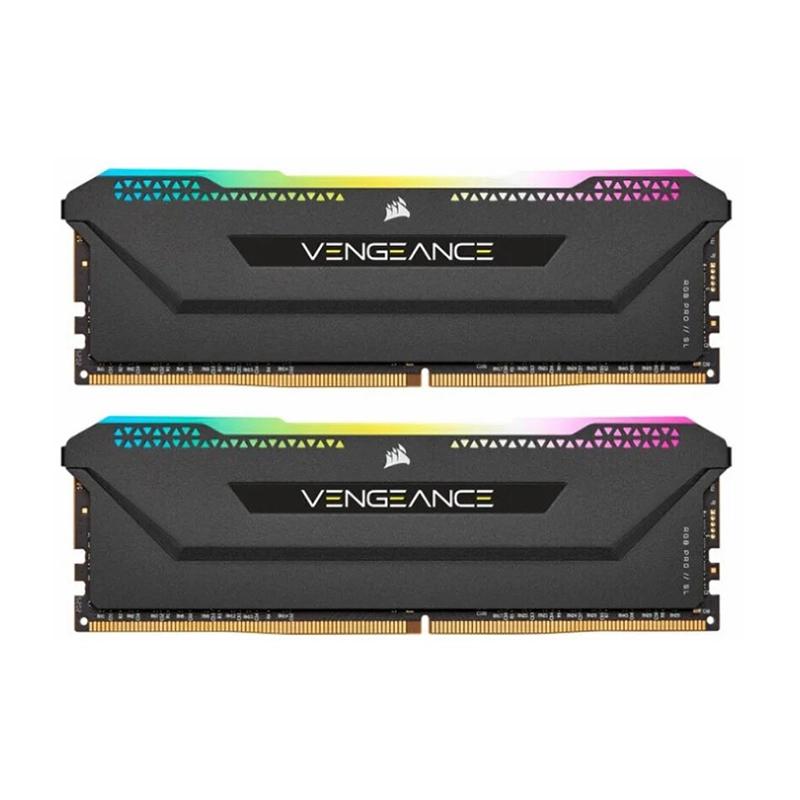 رم کورسیر مدل Vengeance Black RGB PRO SL DDR4 32GB 16GBx2 3600MHz CL18-0