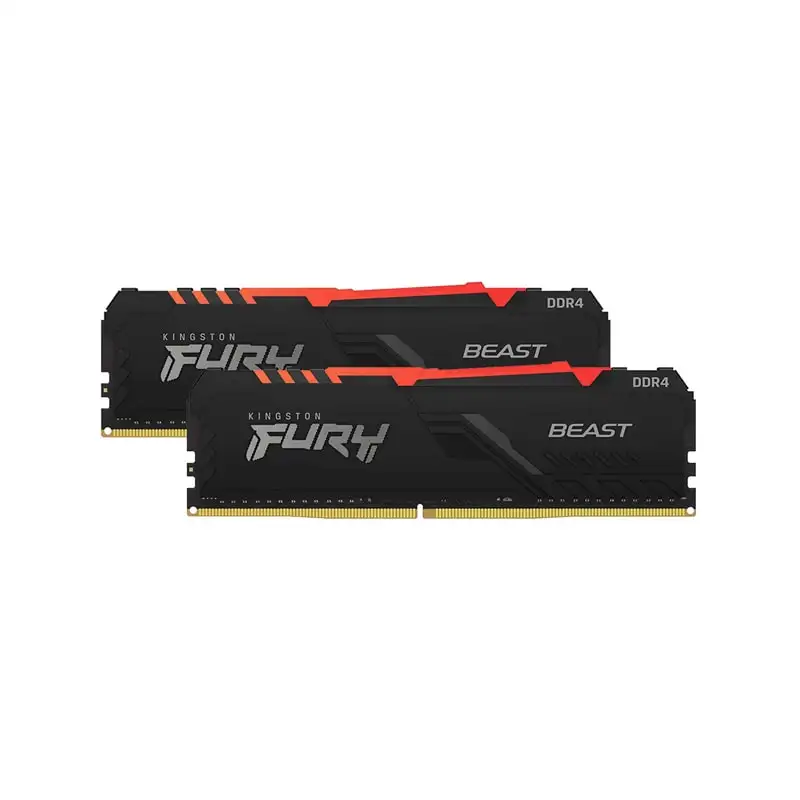 رم کینگستون مدل FURY BEAST RGB 32GB 16x2 3200MHZ CL16-0