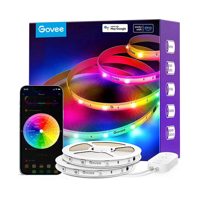 ریسه هوشمند 5 متری گووی مدل RGBIC Basic Wi-Fi+Bluetooth LED Strip H618A