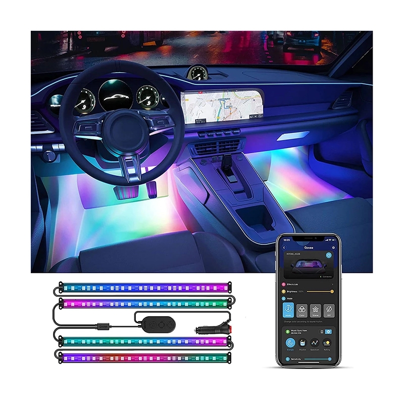 پنل روشنایی هوشمند خودرو گووی مدل RGBIC Interior Car Lights H7090