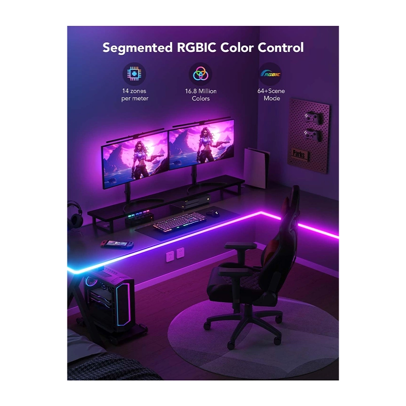 ریسه نواری هوشمند 3 متری گووی مدل RGBIC LED Neon Rope H61C3-3