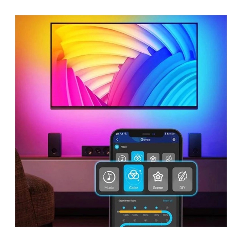 ریسه هوشمند تلویزیون گووی مدل RGBIC Neon TV Backlight