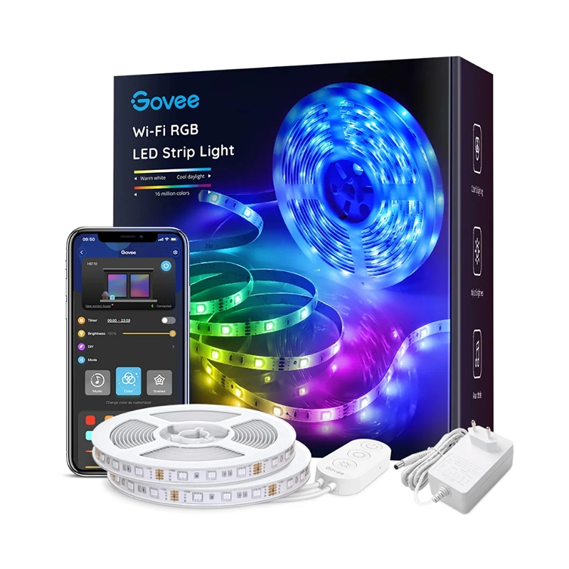 ریسه هوشمند 10 متری گووی مدل RGB Smart WiFi + Bluetooth LED Strip H6110