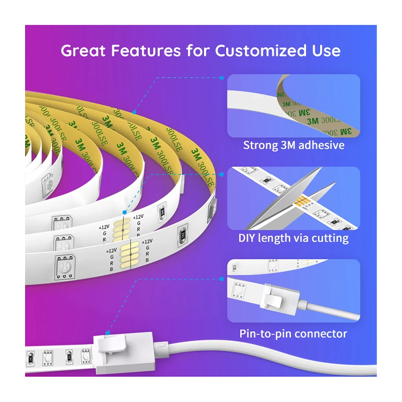 ریسه هوشمند 10 متری گووی مدل RGB Smart WiFi + Bluetooth LED Strip H6110-1