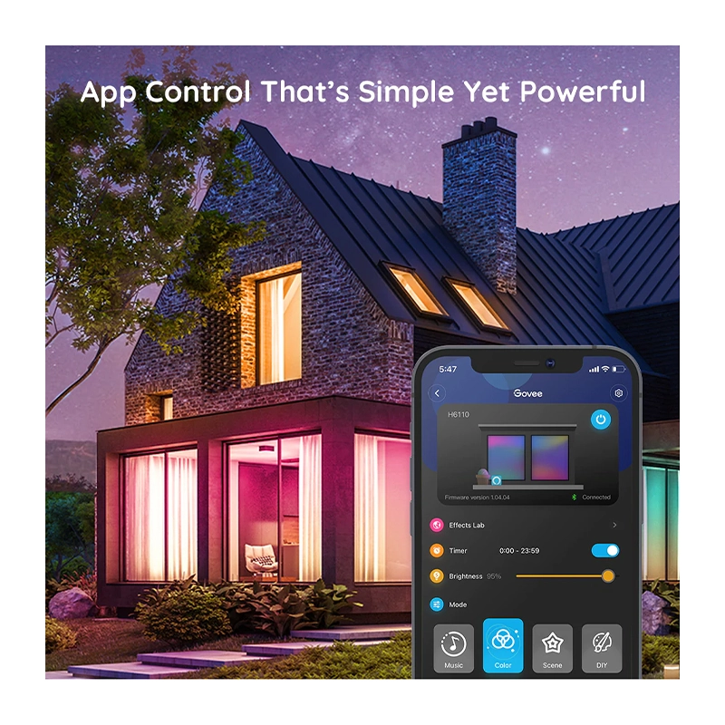 ریسه هوشمند 10 متری گووی مدل RGB Smart WiFi + Bluetooth LED Strip H6110-2