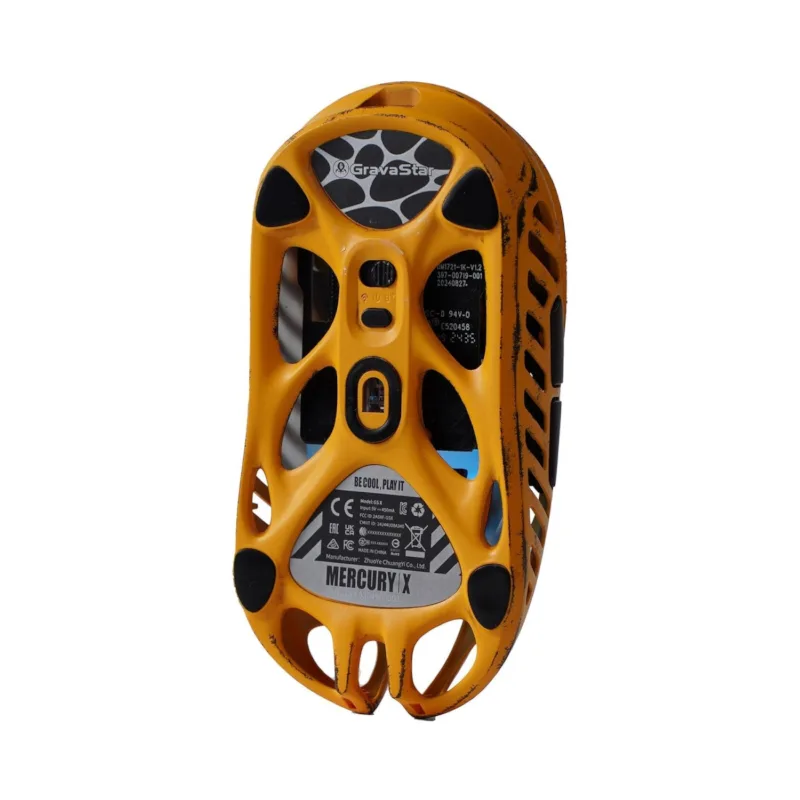 موس گیمینگ گراوا استار مدل Mercury X Special Edition Battle-Worn Yellow