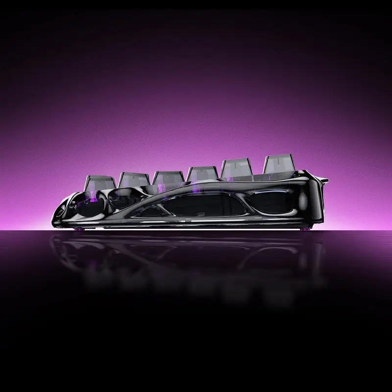 کیبورد گیمینگ گراوا استار مدل MERCURY V75 LITE 75% TRANSPARENT BLACK