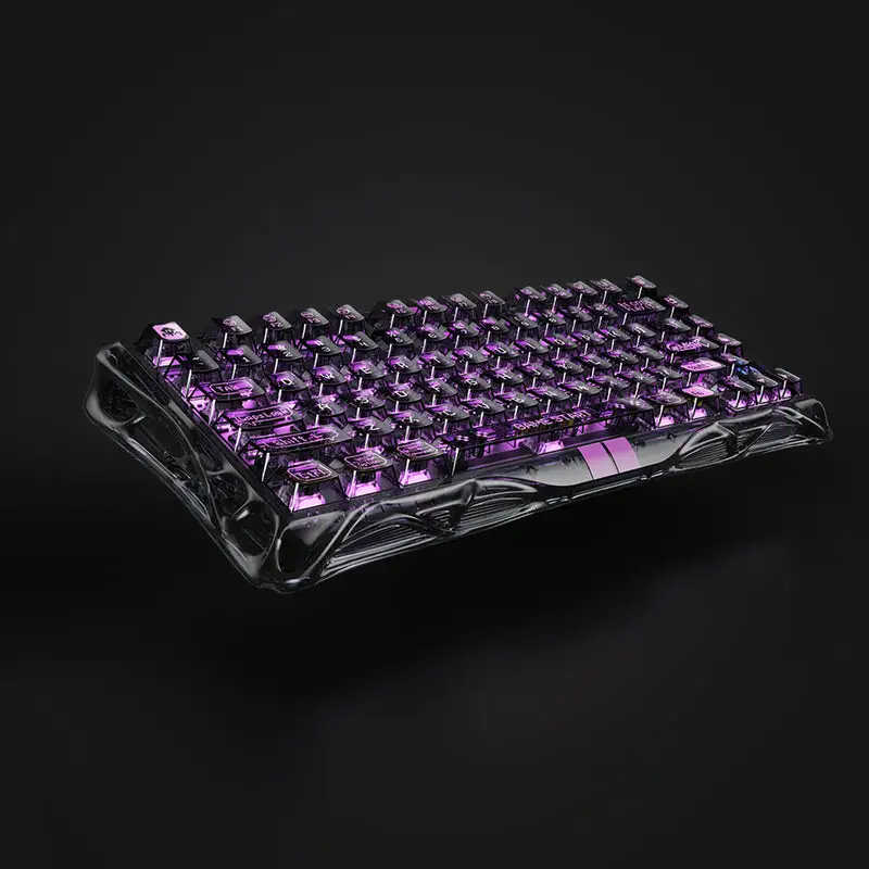 کیبورد گیمینگ گراوا استار مدل MERCURY V75 LITE 75% TRANSPARENT BLACK