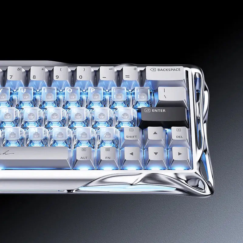کیبورد گیمینگ گراوا استار مدل MERCURY V60 PRO 60% CHROME SILVER