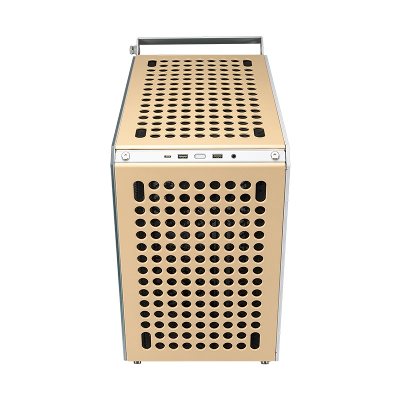 کیس کولر مستر مدل QUBE 500 FLATPACK MACARON EDITION CREAM-1