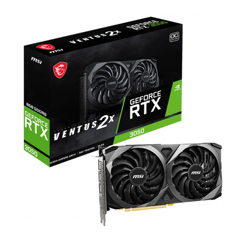 کارت گرافیک ام اس آی مدل RTX 3050 VENTUS 2X 8GB OC-0