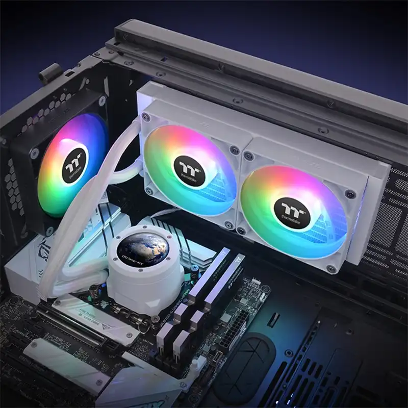 خنک کننده مایع پردازنده ترمال تیک مدل TH240 V2 Ultra ARGB Sync Snow Edition-2