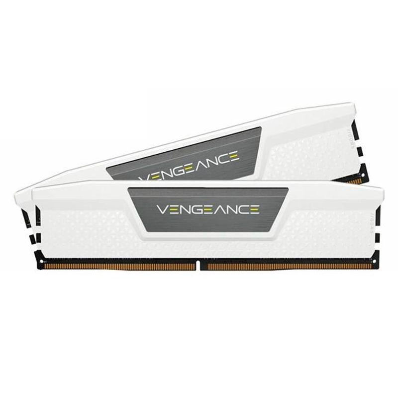 رم کورسیر مدل Vengeance White DDR5 64GB 32GBx2 5200MHz CL40-0