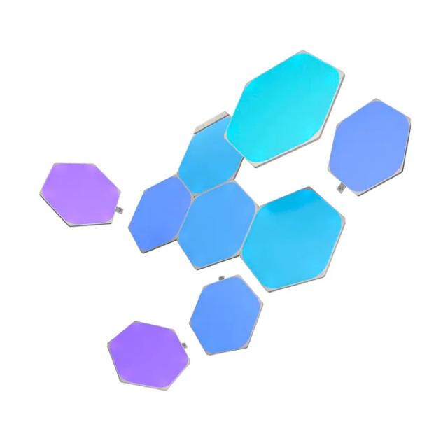 پنل هوشمند روشنایی نانولیف مدل Hexagon Starter Kit تعداد 9 عددی